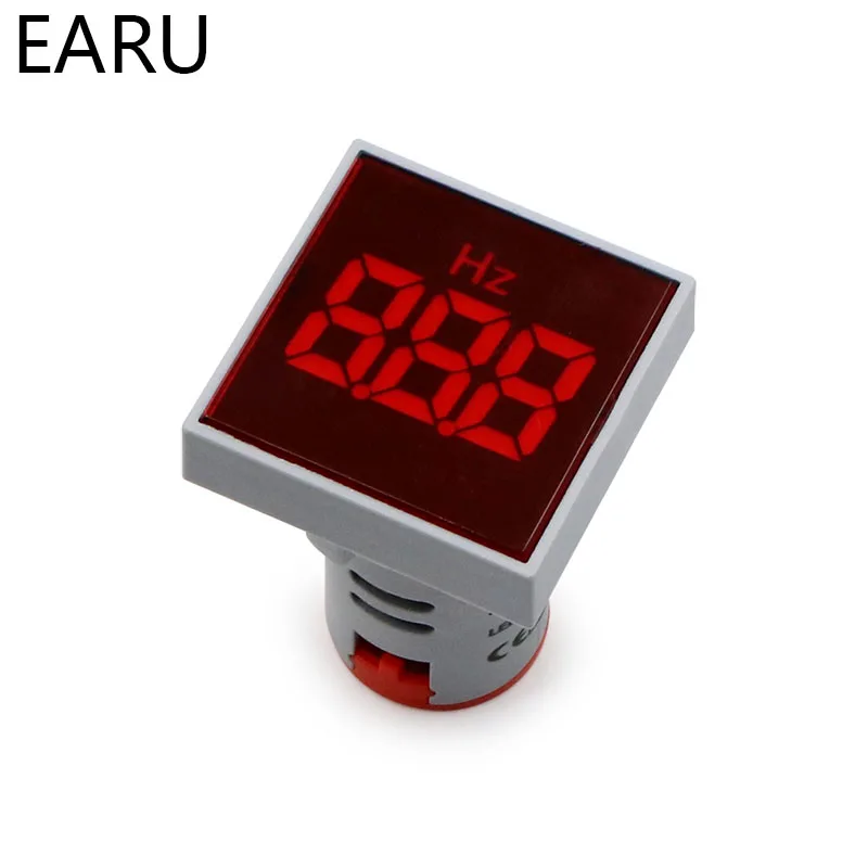 20-75 Гц мини-квадратный 22 мм цифровой электронный Герц частота Гц метров монитор Предупреждение светодиодный светильник лампа пилот дисплей
