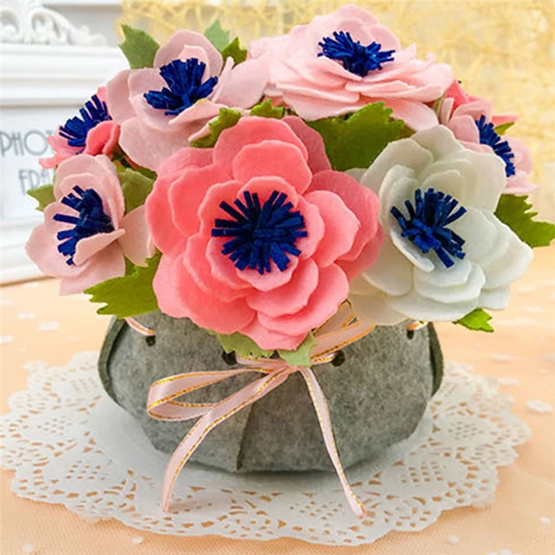 Имитация букета из войлока искусственные цветы ручной работы для свадебной