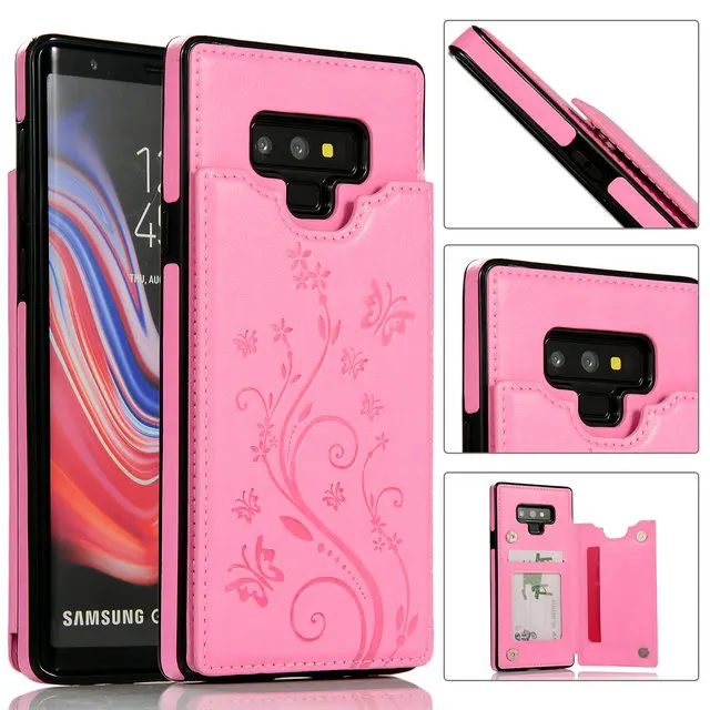 Роскошный кожаный чехол для samsung S9Plus чехол S10Plus Note9 чехол для Note 9 Galaxy S10 S9 S8 Etui для samsung Note 10 Plus чехол S10E