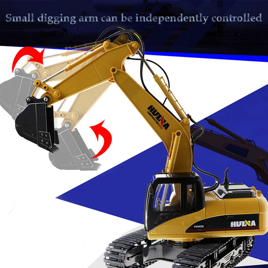 RC металла экскаватор 15 канал 2.4 г автомобилей зарядки Радиоуправляемые игрушки