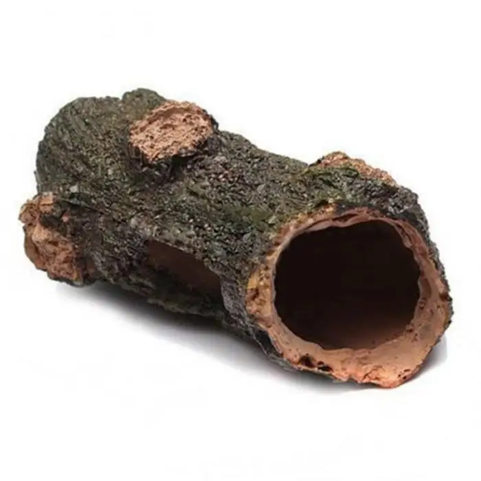 Aquarium Ornament Hollow Trunk Simulation Tree Log Wood Polyresin Landscape Fish Tank Decoration TB Sale