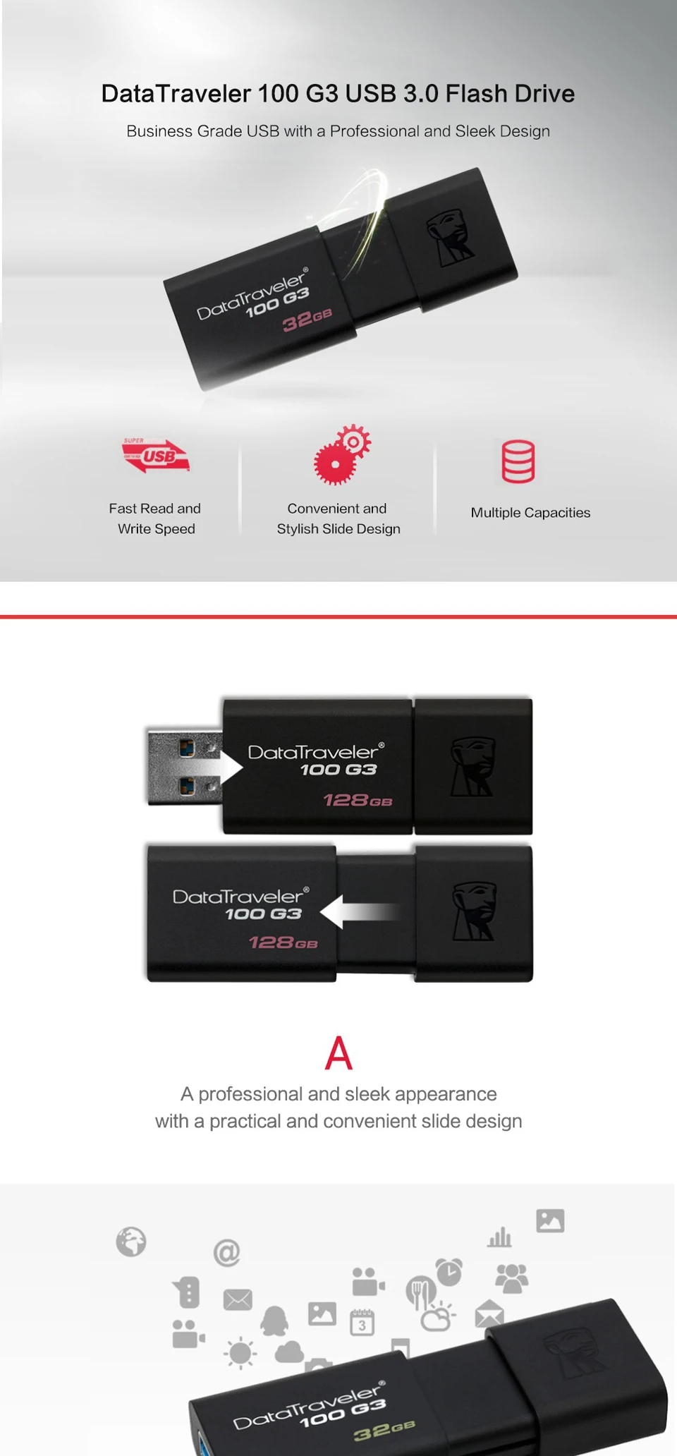Kingston Usb флеш-накопитель 16 Гб Флешка карта памяти 8 ГБ 16 ГБ 32 ГБ 64 Гб высокоскоростная Usb флеш-накопитель Memoria cle usb 3,0 флеш-накопитель U диск