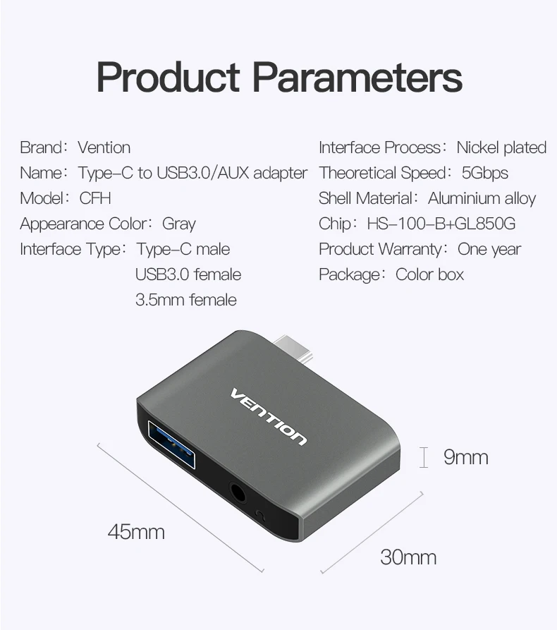 Vention Тип C звуковая карта USB 3,0 AUX адаптер внешняя звуковая карта USB 3,0 конвертер USB-C к AUX аудио карта для MacBook