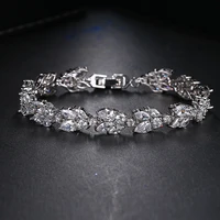 hot sales trendy unique jewelry rose gold color charm aaa cz crystal female bracelets bangles for women party pagement b 055