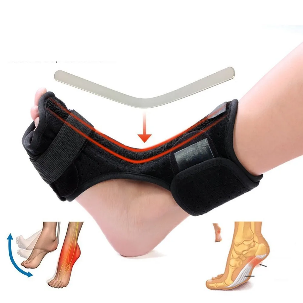 Медицинские Ортопедические поддерживающий Ортез Nightime Brace Dorsal алюминиевый медицинская шина Plantar Fasciitis лодыжки Sprain фиксатор для ног бесплатно