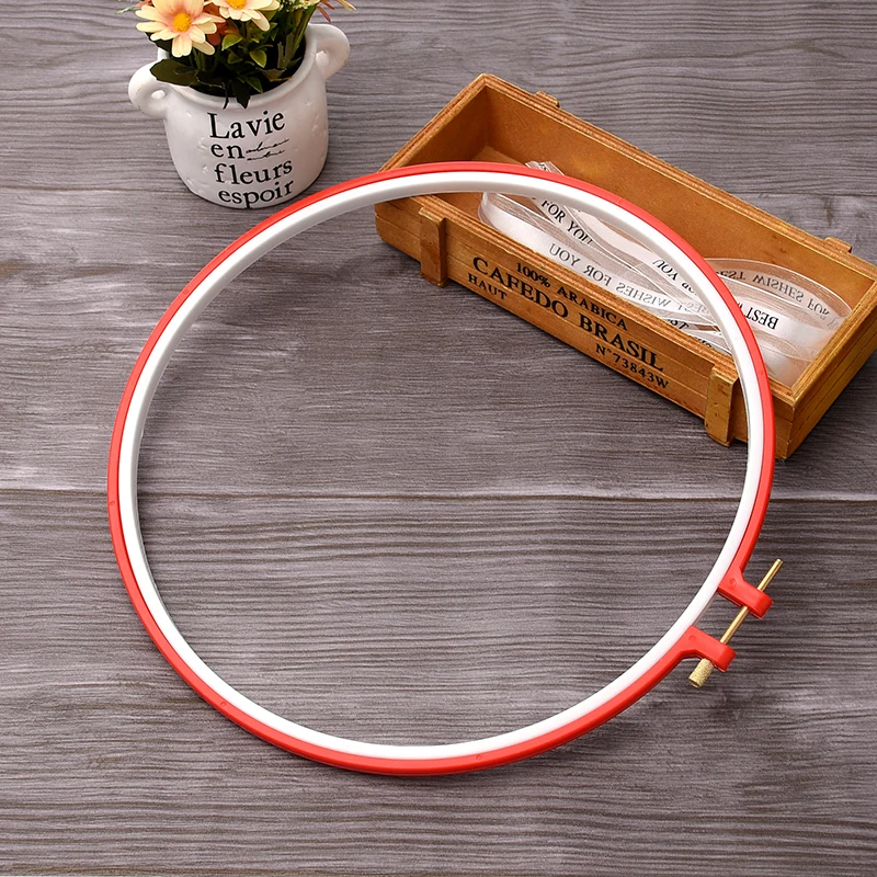 1 set 5pcs Plastic Embroidery embroidered stretch slot frame circle Cross Stitch Clamps sewing tools With Screws Color Tool Set | Дом и сад