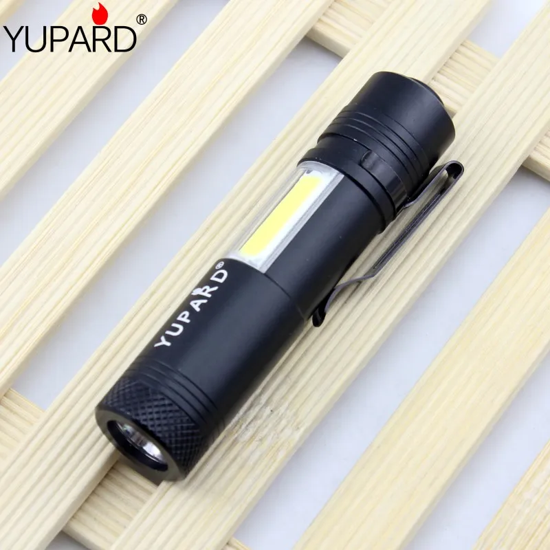 

Mini Q5+COB LED Flashlight Torch Super Bright Waterproof Handheld Tactical Flashlights Pocket Clip Work Light for Emergency