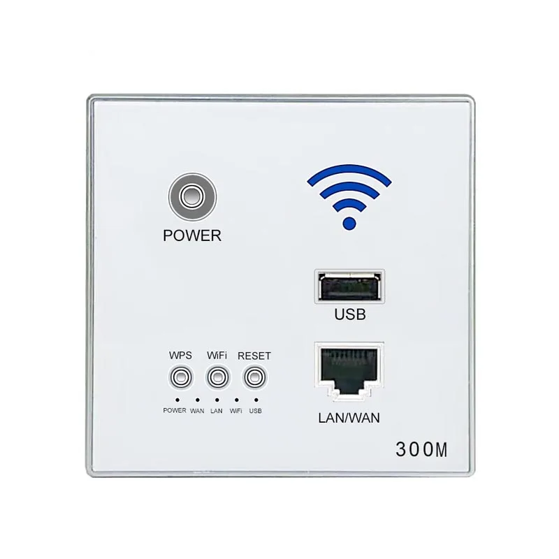 Новая белая Беспроводная USB розетка 300 м 110 ~ 250 В Wi Fi зарядная настенная точка