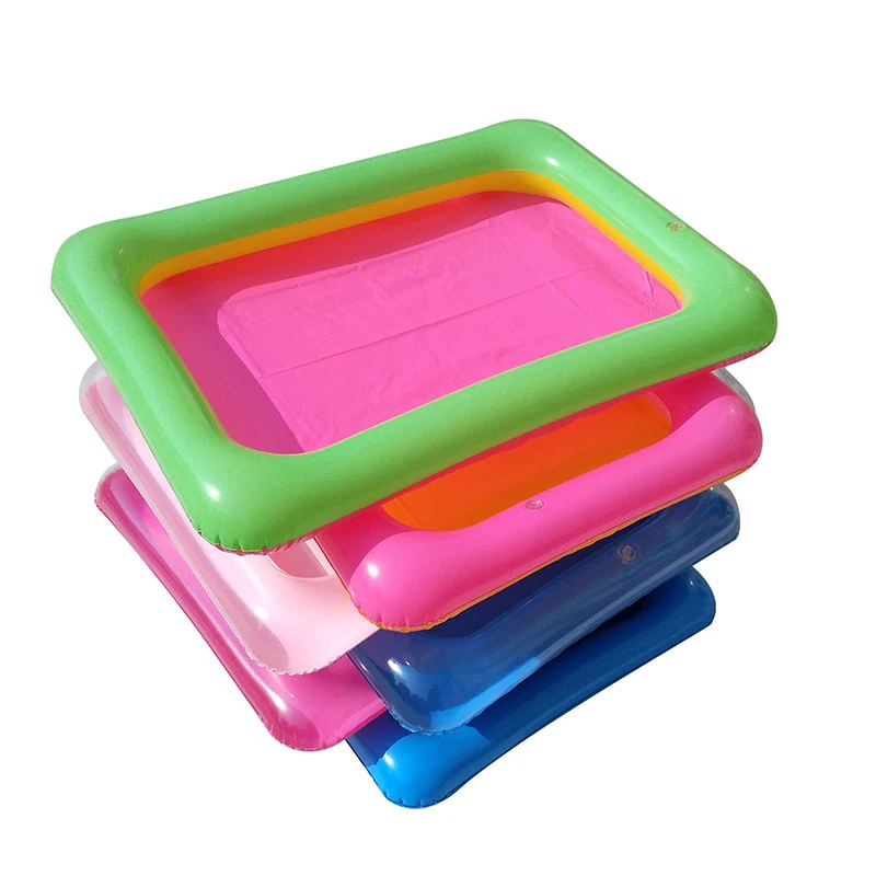 Color mixing 1 шт. 60X45 см Крытый волшебный игровой песок детские игрушки Mars космическая надувная песочница аксессуары пластиковый переносной столик - Цвет: Color mixing