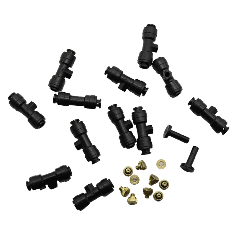 10 комплектов тройники для запотевания в саду с латунным распылителем (0 5 мм) 1/4