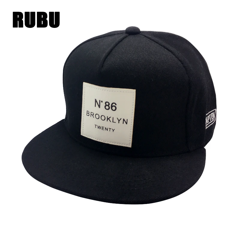 Для мужчин wo S Snapback Brooklyn буквы Твердые патч Бейсбол Кепки хип-хоп кожа Защита от
