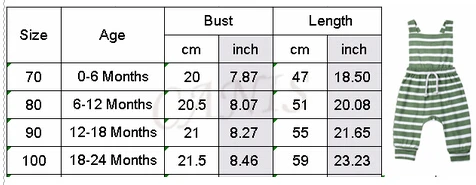 0 24 м Новорожденный Хлопок Полосатый комбинезон младенец мальчик девочка