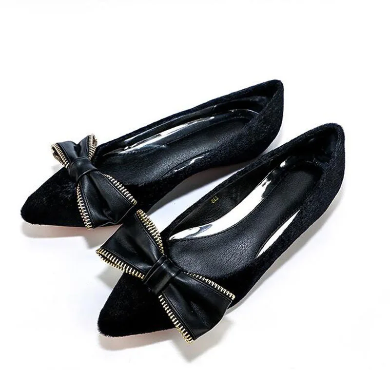 Женские Леопардовые балетки из конского волоса туфли с бантом бабочкой на