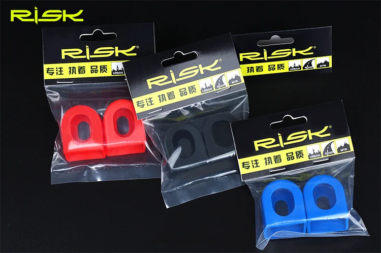 RISK 2 шт. резиновая силиконовая MTB велосипедная рукоятка для SLX XT горного велосипеда, велосипедная звездочка, защита коленчатого колеса, 4 цвета