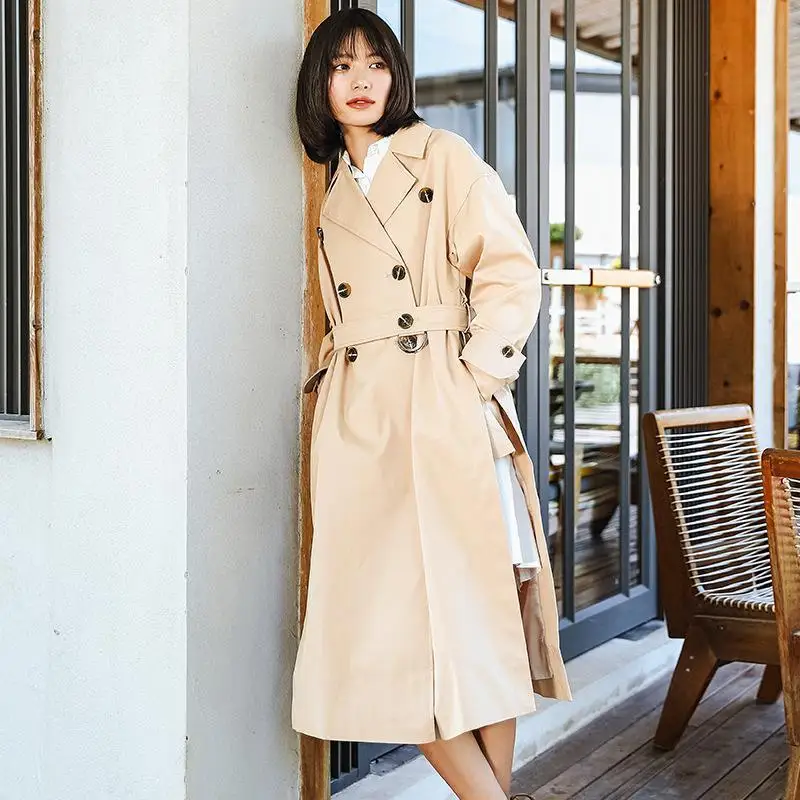 Женский однотонный тренч NFIVE брендовая ветровка с отложным воротником и длинным