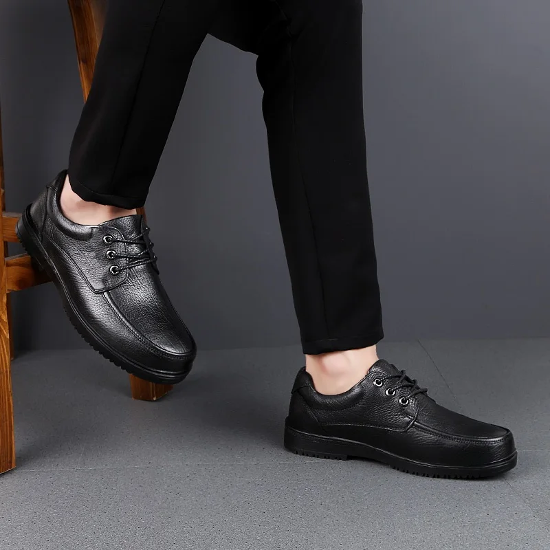 Туфли дерби мужские классические Натуральная Воловья кожа деловые офисные