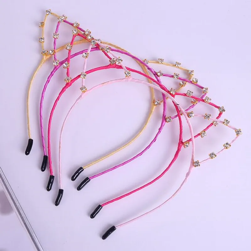 

New Cat Animal Ear Rhinestone Headband Hair Band Women Lady Girls Headwear Halloween Party Favor