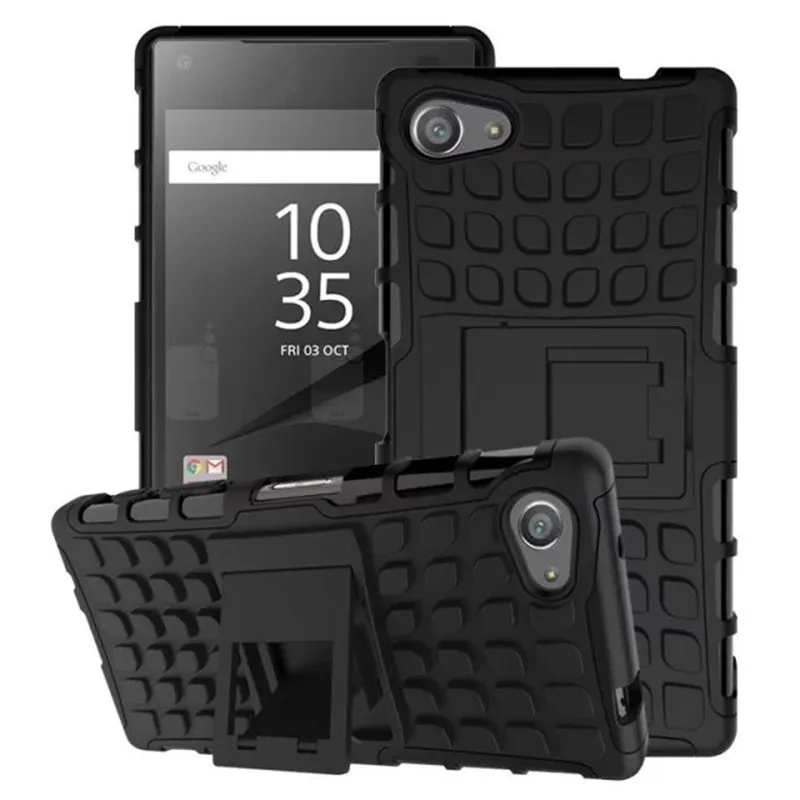 

For Sony Xperia Z5 Compact Case E5803 E5823 Heavy Duty Armor Shockproof Rubber Stand Fundas Case sFor Sony Z5 Mini Cover Cases