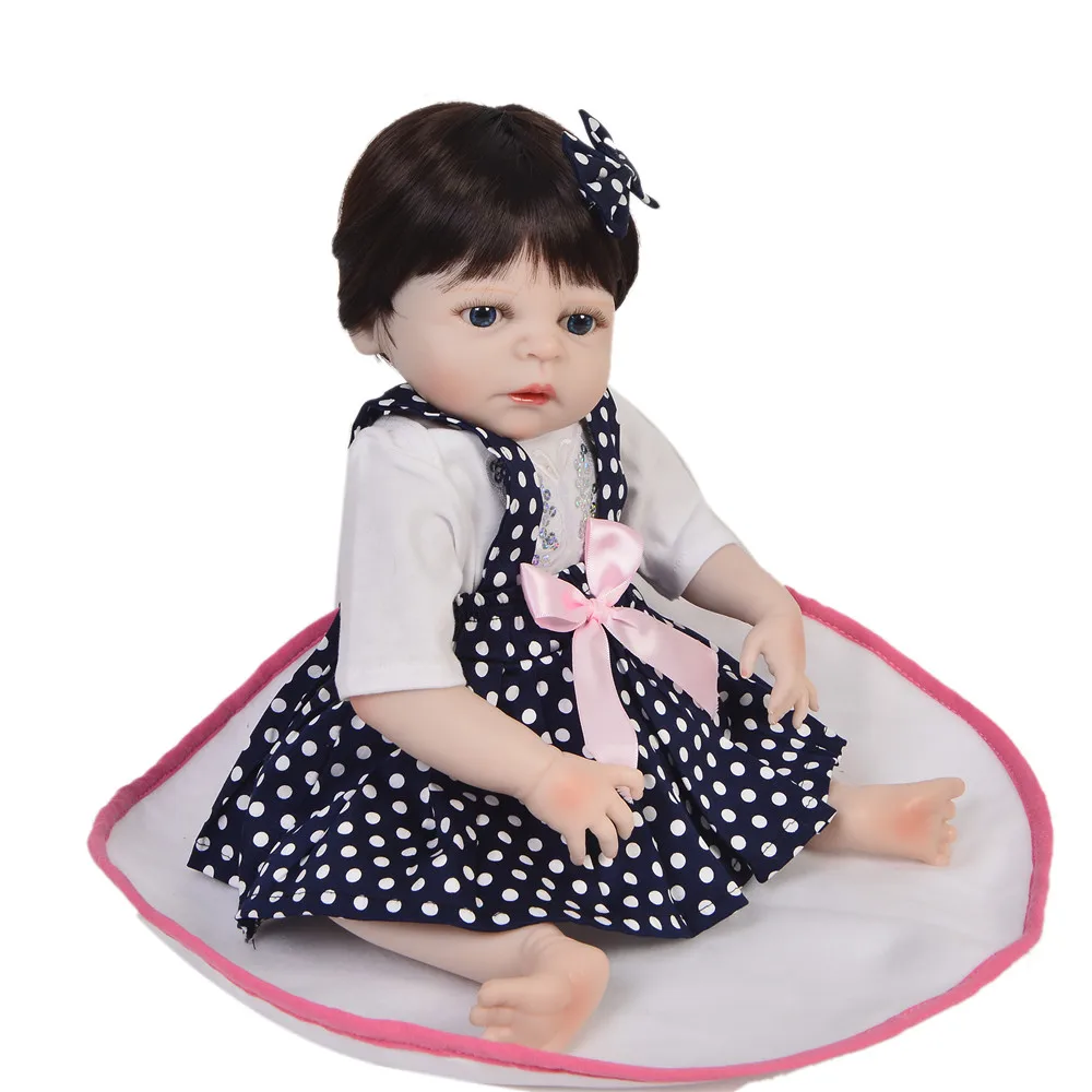 Bebes reborn menina виниловые силиконовые куклы-игрушки для девочек подарок 19 "48 см