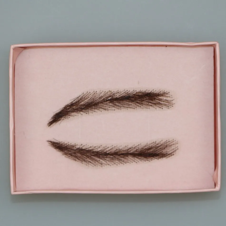 004 бесплатная доставка накладные брови с бровей топ / человеческих волос 100%