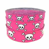 10yardslot 7822mm 5816mm 3810mm cartoon cute skulls 100 polyester woven jacquard ribbon dog cat pet creative accessorie