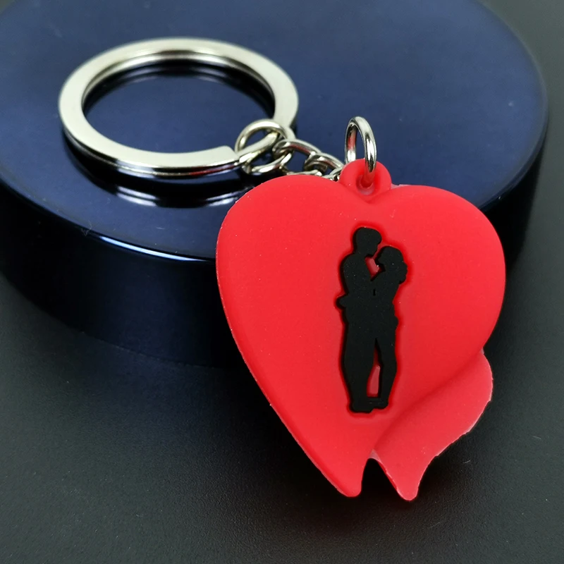 1 пара красный любовь в форме сердца брелок мультфильм девушка кукла для женщин