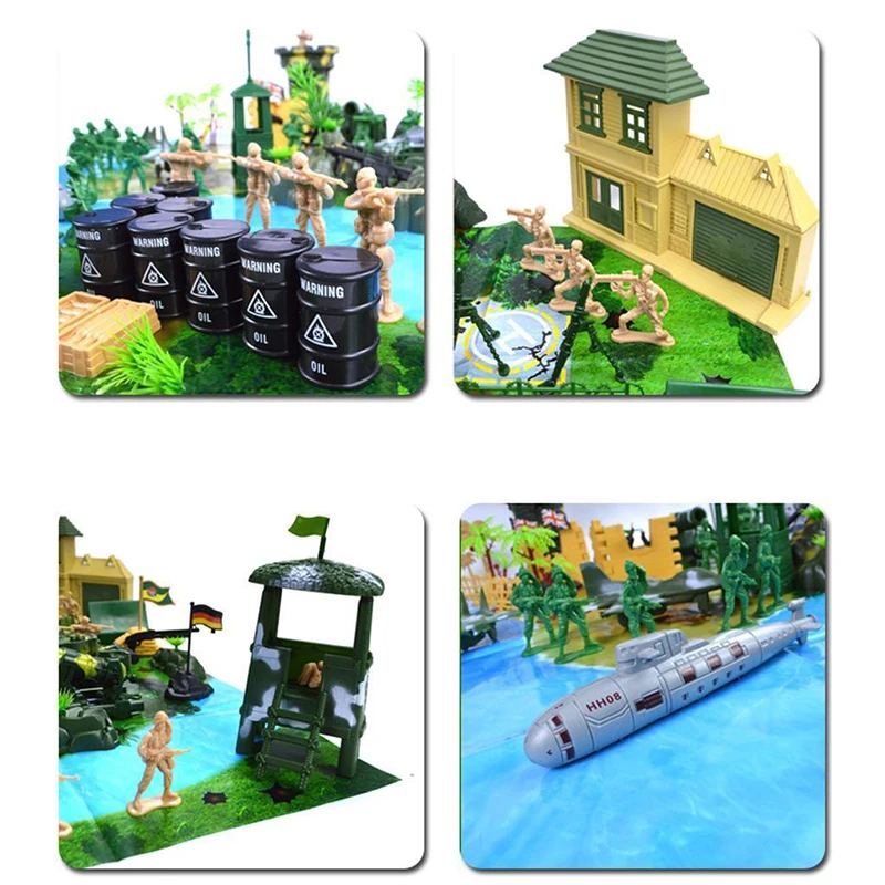 130 шт./компл. военная модель Пластик Playset Игрушка Солдат армии Для мужчин 5 см