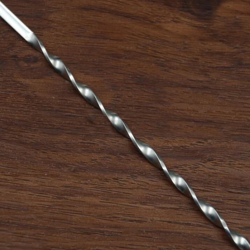 Горячая 1 шт. Нержавеющая сталь длинный витой ручкой вина Чай Кофе алкоголя