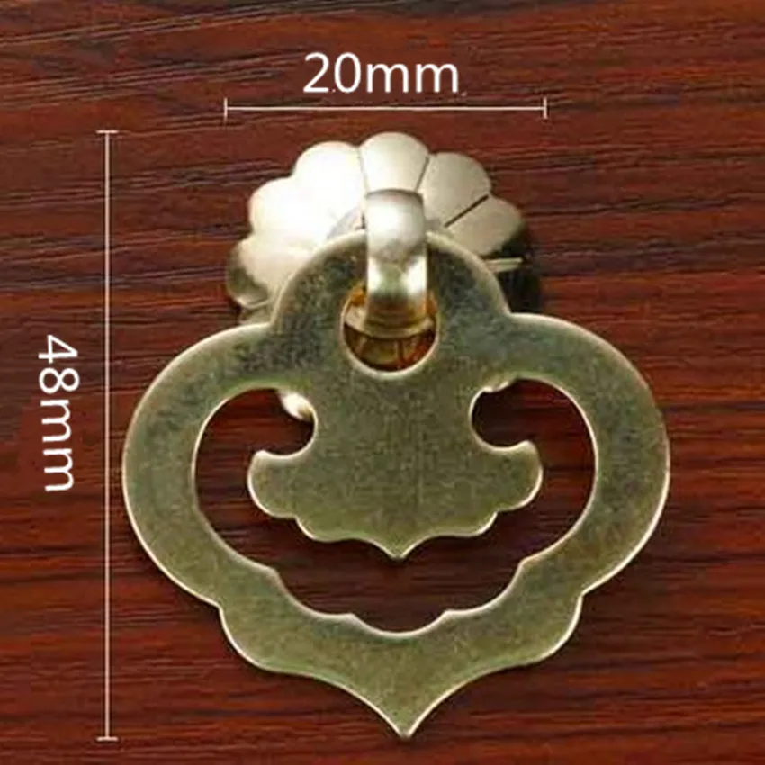 Винтажный стиль латунные ручки желтые ящика шкафа тянет античная бронза падение