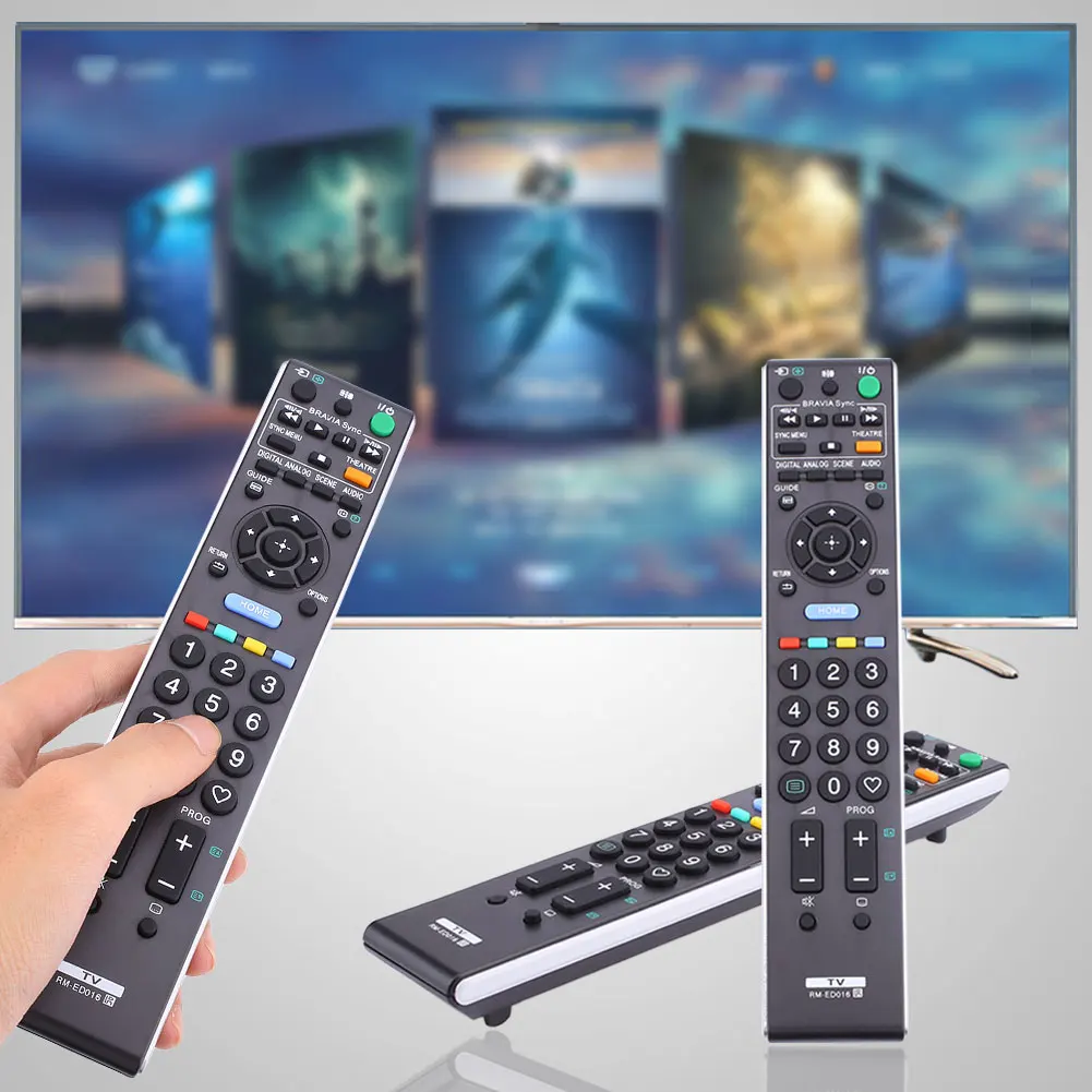Для Sony TV замена Пульт дистанционного управления RM-ED016 RMED016 нескользящий черный