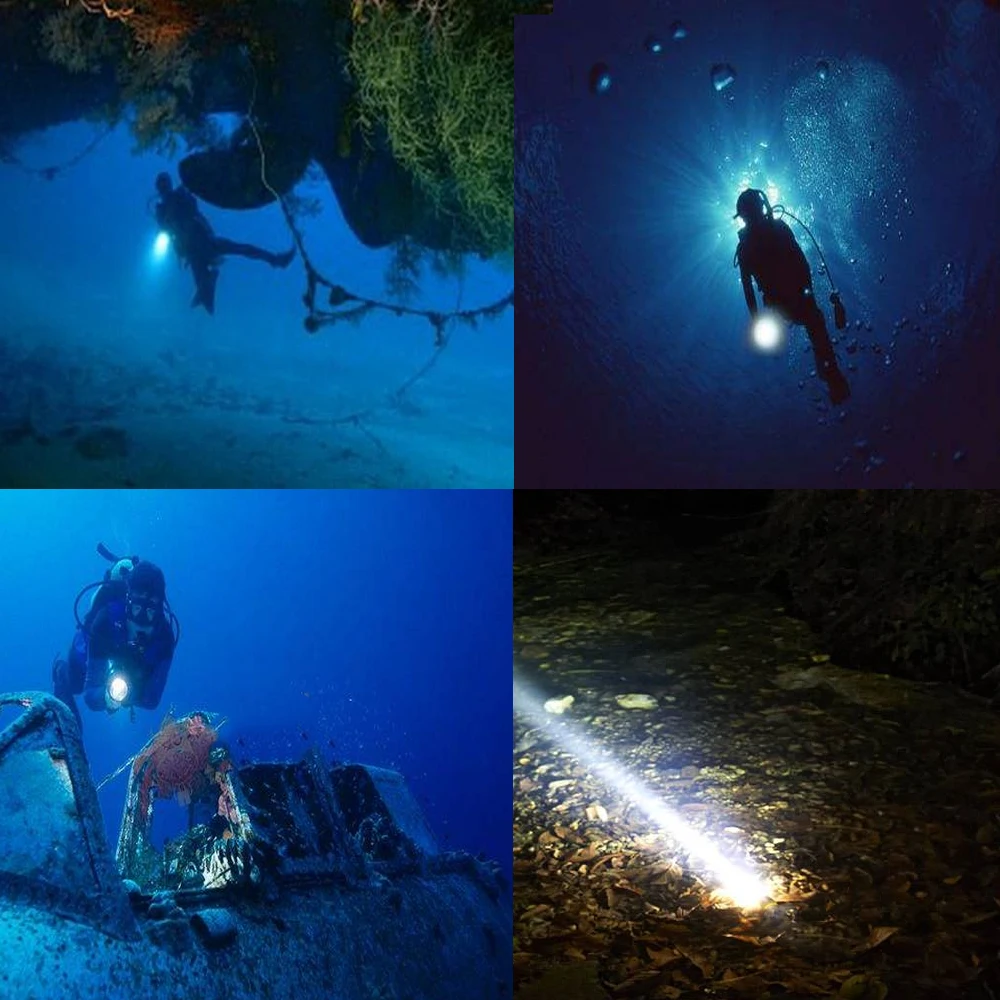 Фонарик для дайвинга 18650 лм фонафонарь 200 3x Cree XML2 LED M Подводная Водонепроницаемая
