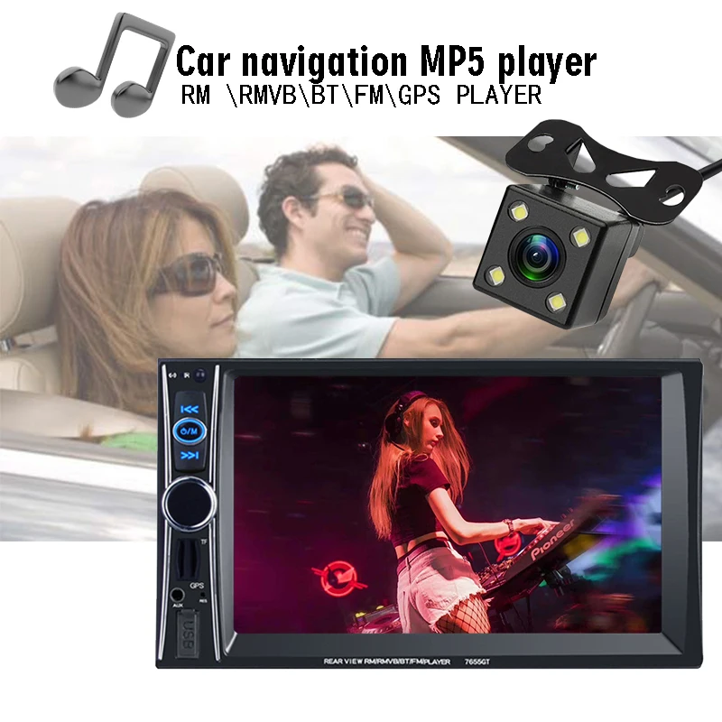 Bluetooth gps навигация 8G карта Поддержка USB/TF/AUX FM радио 6," HD 2DIN автомобильный Радио стерео радио MP5 плеер