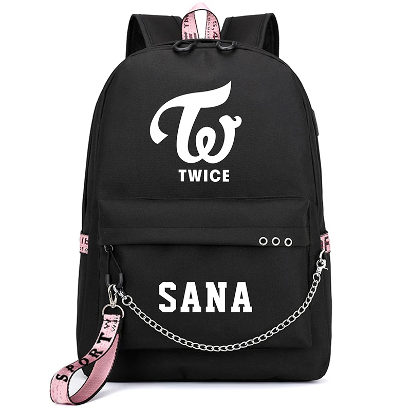 TWICE Tzuyu JungYeon ChaeYoung сумка на плечо Студенческая большая емкость usb зарядка Прямая поставка