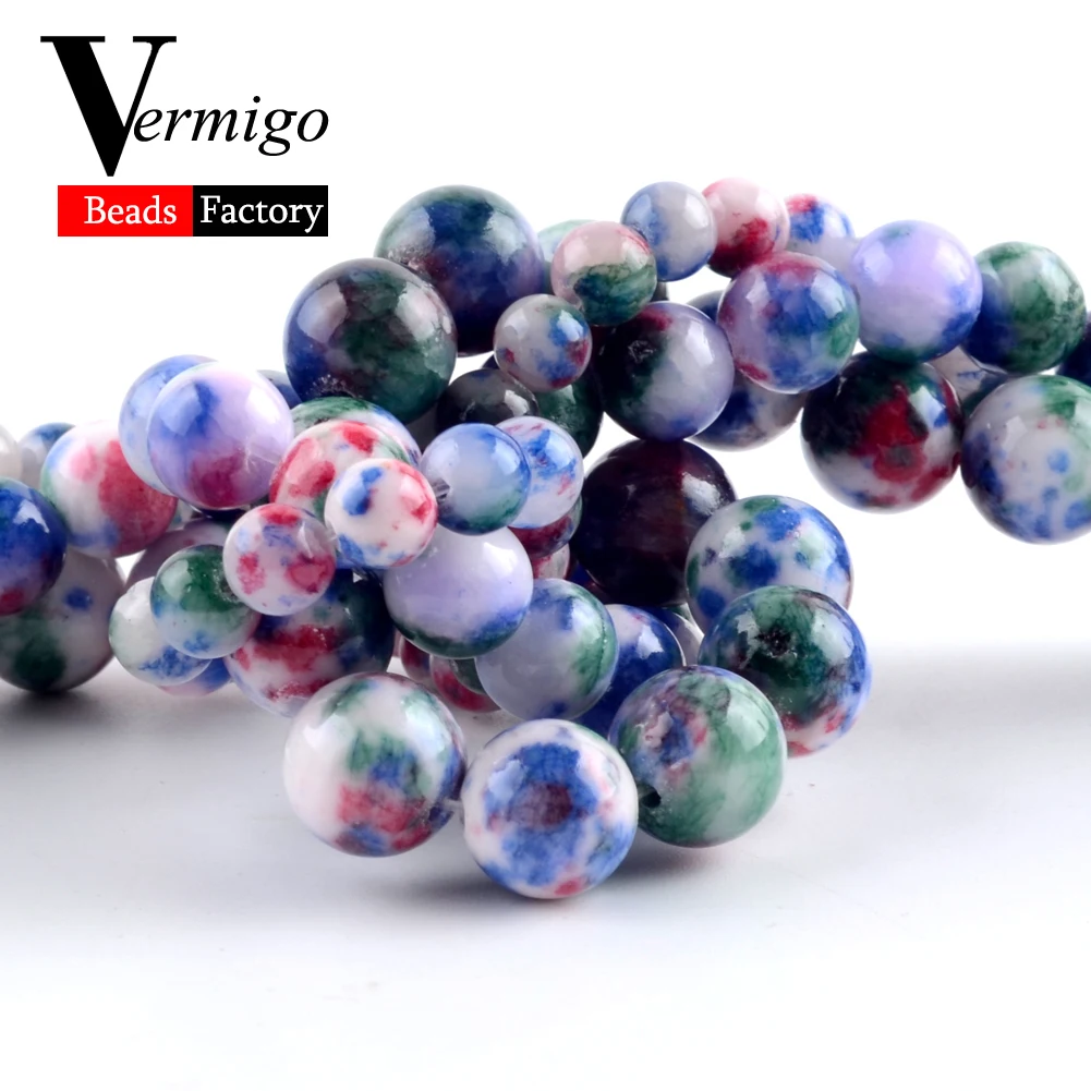 Бусины из натурального камня для изготовления ювелирных изделий разные цвета