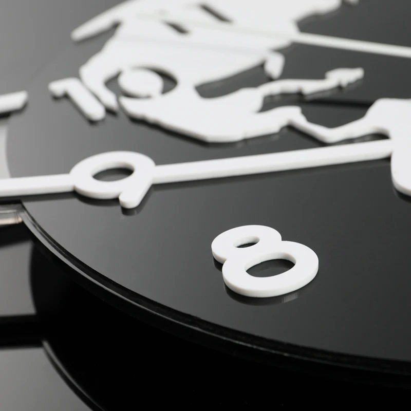 Новый креативный мультяшный черный планетарный самолет настенные часы