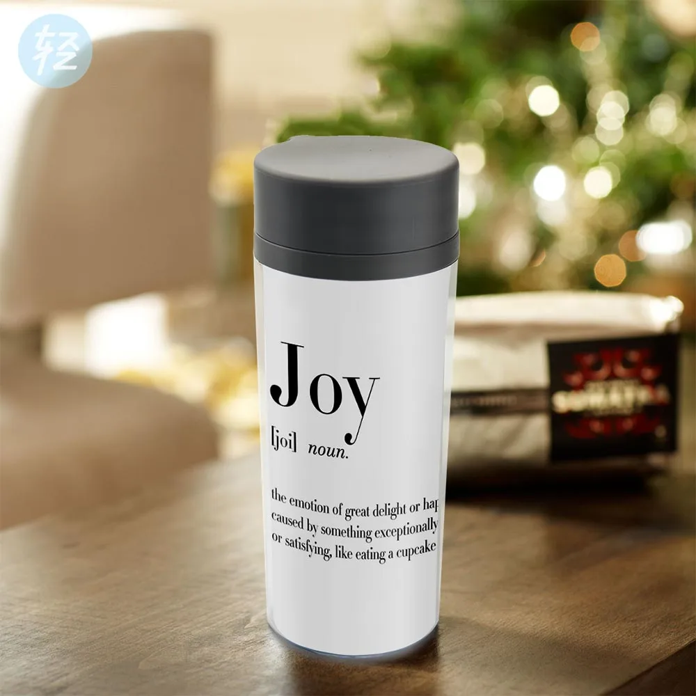 Современные черно белые цитаты Joy Типографика BPA свободный широкий рот