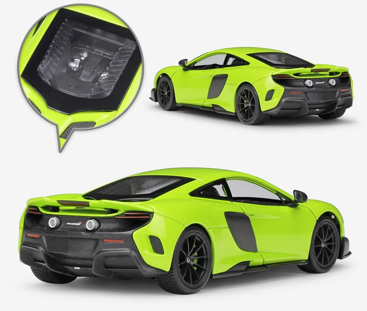 WELLY 1:24 литая под давлением модель симулятора автомобиля mlaren 675LT гоночный автомобиль металлические Игрушечные Машинки Игрушки для детей мальчиков Подарочная Коллекция украшения