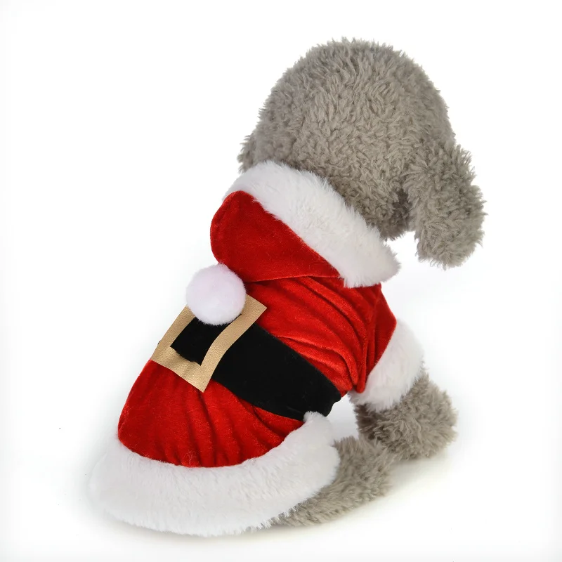 

2022NEW Santa Pet Dog Costume Christmas Clothes for Small Dogs Winter Dog Hooded Coat Jackets Puppy Cat Clothing Chihuahua