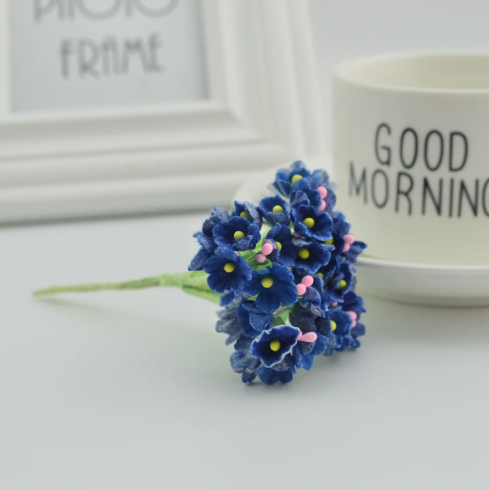 8 шт/40 головок stamen slik MINI lavend Свадебные украшения для дома Скрапбукинг diy Ручная работа венок коробка подарки искусственные цветы