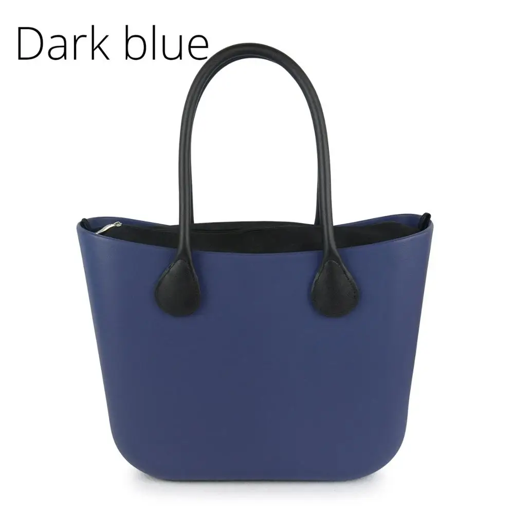 Dark blue Новинка, TANQU, классическая сумка EVA со вставным внутренним карманом, цветные ручки, EVA, силиконовая резина, водонепроницаемая женская сумка, стиль obag - Цвет: Dark blue