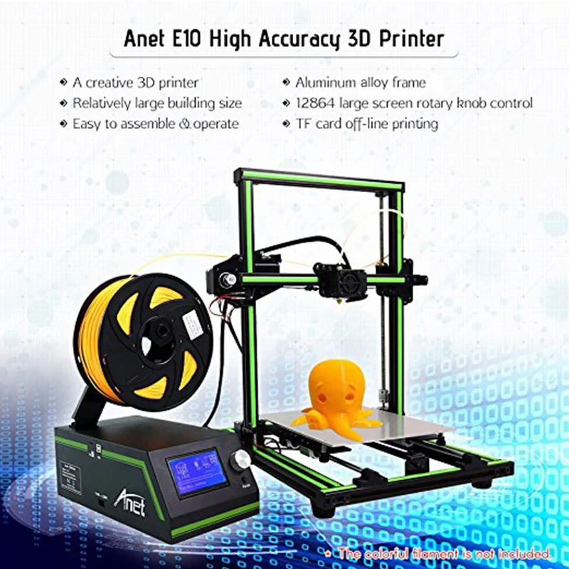 Высокоточный 3d принтер s Anet E10 Anet E12 большой размер сборка пластины легко Biuld Anet предварительно собранный полностью металлический 3d принтер наборы