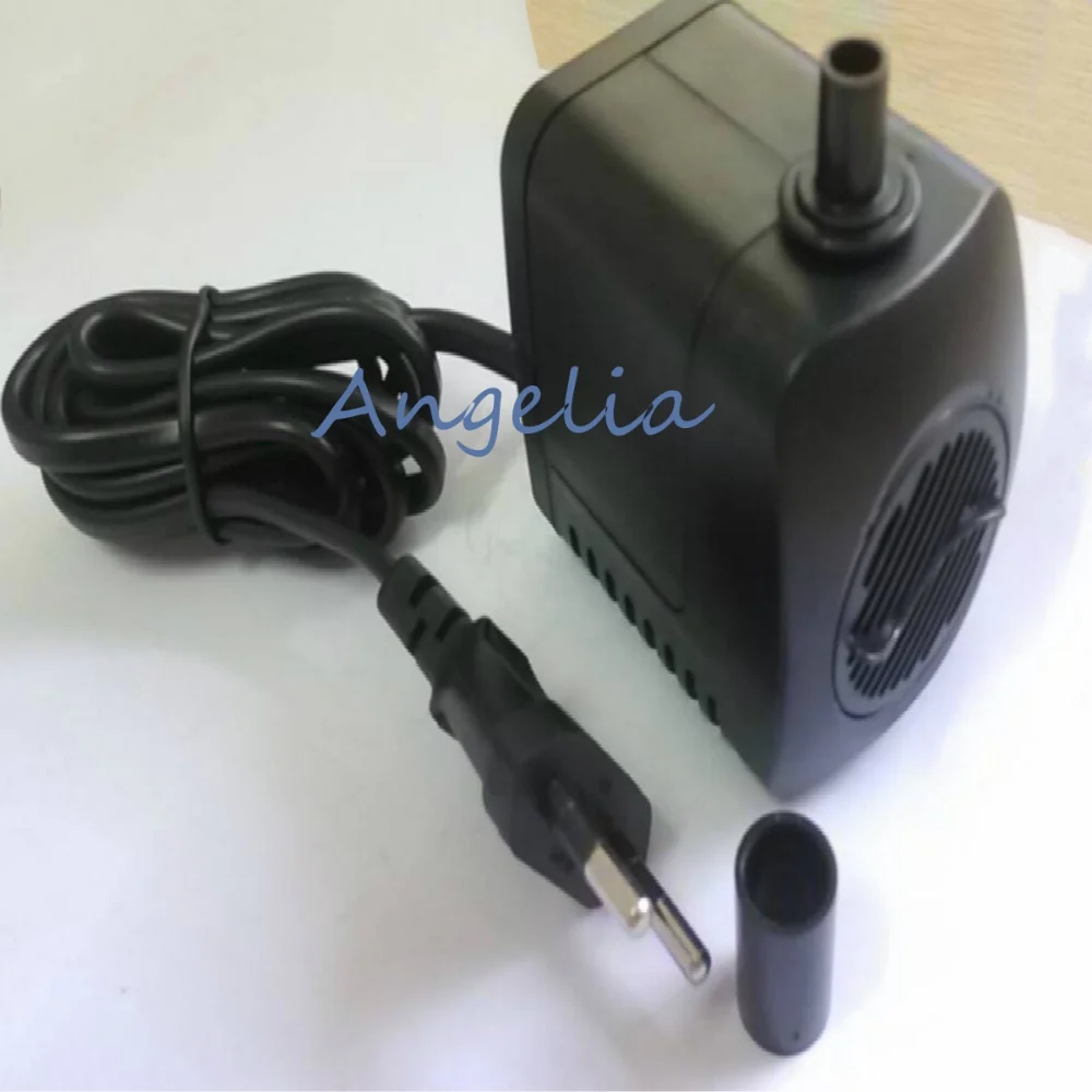 black 1 шт. ультра-тихий 220-240 В 15 Вт 800 л/ч погружной водяной насос с европейской вилкой, расходный фонтан, аквариумная водяная помпа, резервуар для рыб AT-380 - Цвет: black