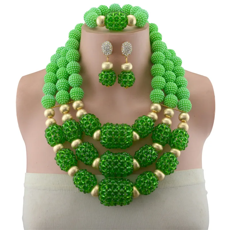 Желтые бусины из искусственного жемчуга африканские медные ювелирный набор 2018