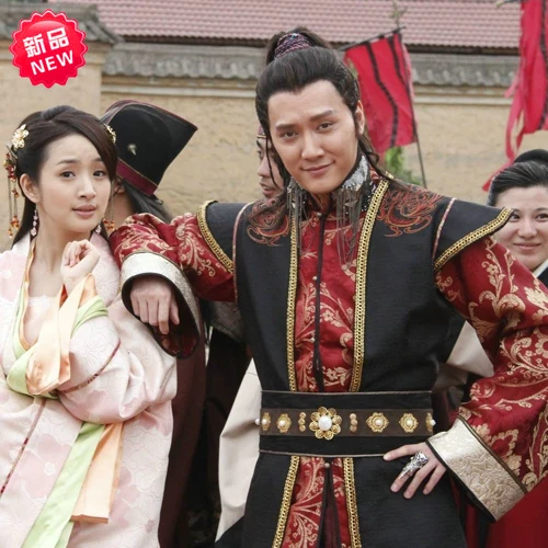 New TV Play General Lan Ling Traditional Hanfu Costume in North &amp South Kingdoms Black Red | Тематическая одежда и