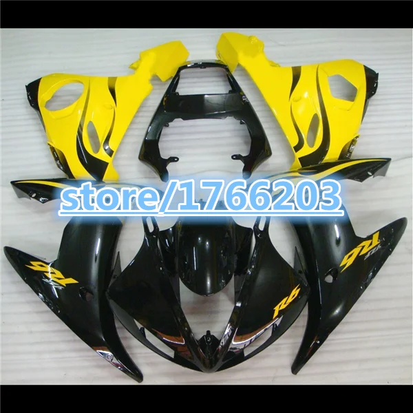 ABS обтекатель для YZFR6 2003 2005 03-05 2003-2005 03 05 желтый черный R6 YZF 2004 | Автомобили и