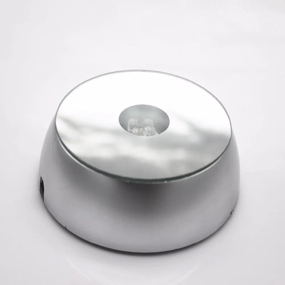 Серебряный круглый светодиодный пластиковый светильник Подставка для ювелирных