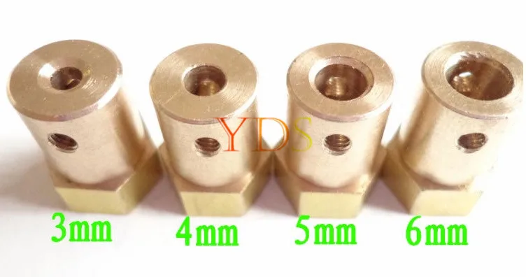 Yds медь муфта Length30mm 6 мм 5 4 3 с шестигранной шестигранным углублением разъем для