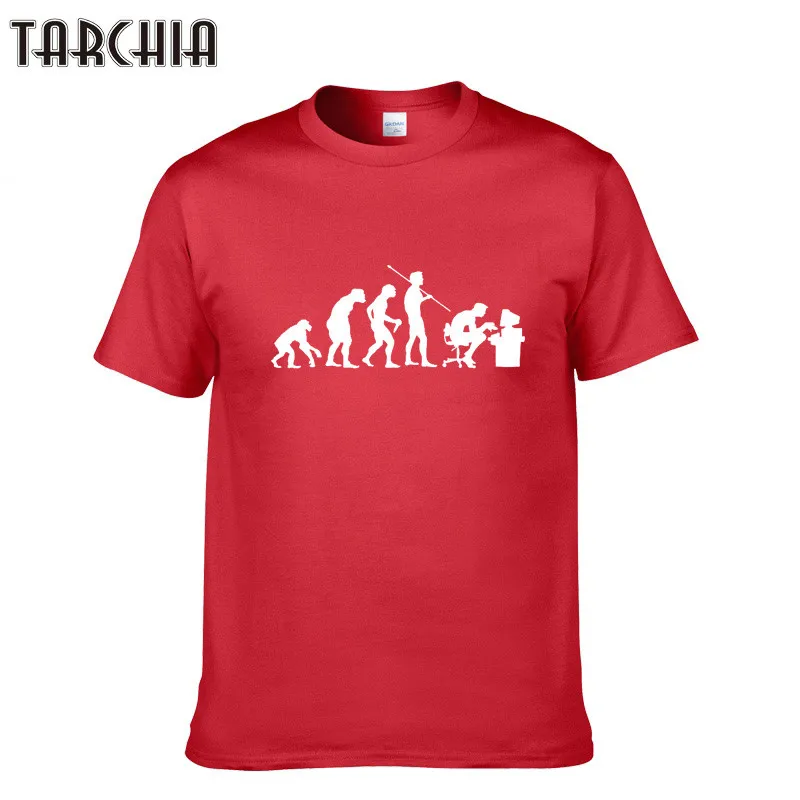 TARCHIA модная летняя футболка для мужчин удобная хлопковая Футболка с круглым
