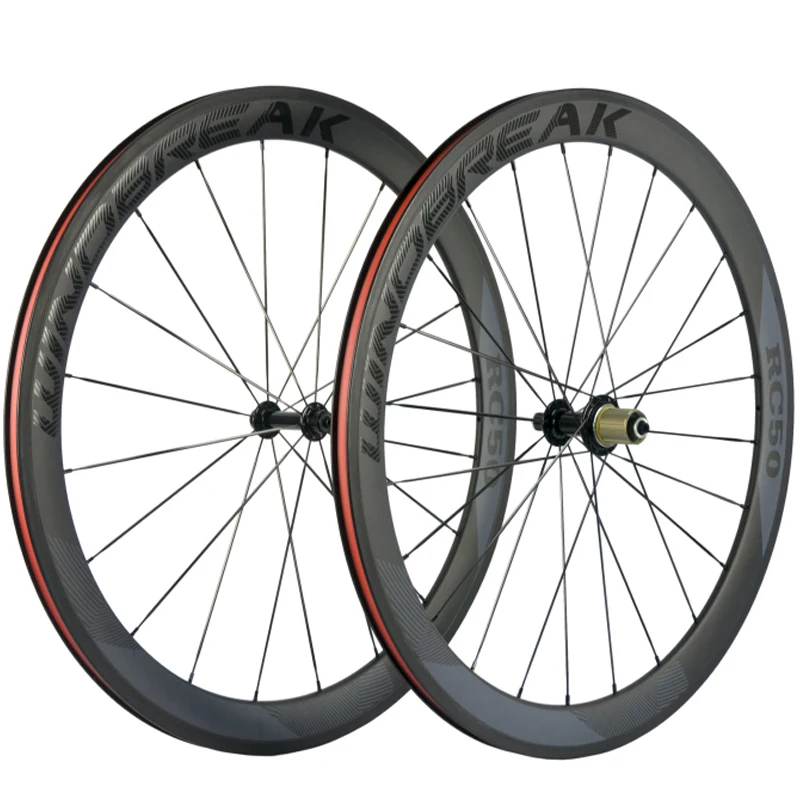 Полностью углеродное колесо 700 дорожное из углеродного волокна 50 мм клинчерная