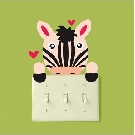 DIY милый забавный Жираф обезьяна кот Лев медведь Зебра домашняя наклейка